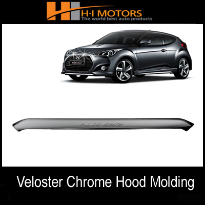 [ Veloster auto parts ] Chrome Bonnet Hood Guard Molding Made in Korea